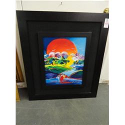 Peter Max Named Without Borders Frame Size 31 1/4 x 35