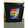 Image 1 : Peter Max Named Without Borders Frame Size 31 1/4 x 35