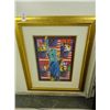 Image 1 : Peter Max God Bless America III With 5 Liberities - Frame Size  38 x 32