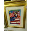 Image 1 : Peter Max God Bless America II - Frame Size 32 x 37 1/2