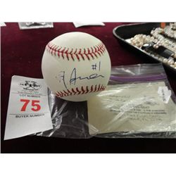 Akinori Iwamura Autographed Baseball