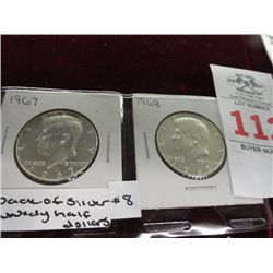 2-Pack of Silver Kennedy Half Dollars