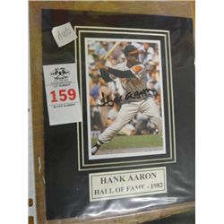 Autographed Photo Hank Aaron