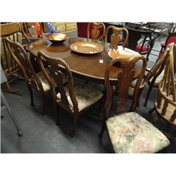 Walnut Dining Room Table w/Buffet & Hutch