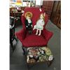 Image 1 : Queen Ann Wing Back Chair w/Ottoman
