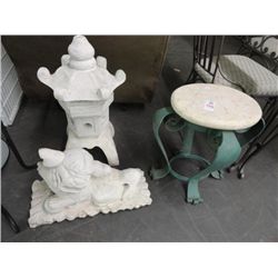 Plant Stand & Oriental Figures