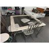 Image 1 : Marble Top Table & 4 Chairs - Needs Glass Top