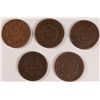 Image 2 : ( 5 ) LARGE CENTS READABLE DATES,  1846, 47, 48, AND  2 1853  LARGE CENTS