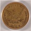 Image 3 : 1843-C $5.00 GOLD, PCGS VF-20 GREEN LABEL, SUPER RARE, LOW MINTAGE! GREAT COIN
