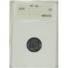 Image 1 : 1830 BUST HALF DIME ANA MS60