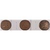 Image 1 : 3 FLYING EAGLE CENTS (1857,1858 LL,1858 SL) GOOD-FINE