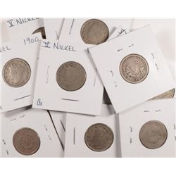 16 V-NICKELS ( 95,96,97,98,99,00,01,03,04,06,07,08,09,10,11,12-D) AG-VF