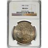 Image 1 : 1881 S MORGAN DOLLAR NGC MS65+ OBV COLORS!