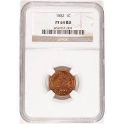 1882 INDIAN CENT NGC PROOF 64 RED, BEAUTIFUL!