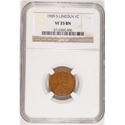 1909 S LINCOLN CENT NGC VF35