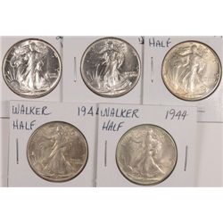 5-1944 WALKING LIBERTY HALF DOLLARS MS63+