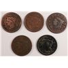 Image 1 : 5 LOW GRADE LARGE CENT
