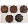Image 2 : 5 LOW GRADE LARGE CENT