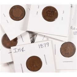 12 INDIAN HEAD CENTS (79,80,83,84,85,86,87,89,94,02,07,09) GOOD-XF