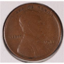 1911-S LINCOLN CENT VG