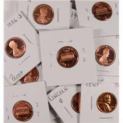 15 LINCOLN CENTS (62,84,85,86,87,89,90,91,92,94,95,96,97,98,99) GEM PROOFS