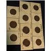 Image 1 : 61. (11) 1924 S Lincoln Cents. VG-F. Redbook value $20.00.
