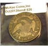 Image 2 : 826. 1824 Capped Bust Half Dollar. Overton 113. R1. EF 40. Redbook value $200.00.