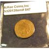 Image 1 : 847. 1871 Indian Head Cent. G-4. Redbook value $70.00.