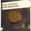 Image 2 : 848. 1873 Open 3 Indian Head Cent. VG-8. Redbook value $32.00.
