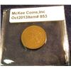 Image 1 : 853. 1874 Indian Head Cent. VF 30. Redbook value $65.00.