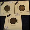 Image 1 : 868. 1880 VG, 81 F-12, & 82 G-4 Indian Head Cents.