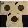 Image 1 : 869. 1880 VG, 81 VG, & 82 G-4 Indian Head Cents.