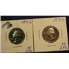 Image 1 : 125. (2) 1971 S Proof 65 Washington Quarters. Redbook value $10.00