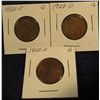 Image 1 : 130. . (3) 1922 D Lincoln Cents. Very scarce dates. G-4. Redbook value $60.00.