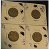 Image 1 : 157. 1913 P T. 1 EF, 16 P VF, 17 P VF, & 19 P VF Buffalo Nickels. Redbook value $53.00.