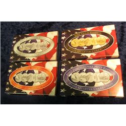 921. 2007 Philadelphia, Denver. Gold & Platinum State Hood Quarter Sets. In Display Cases.