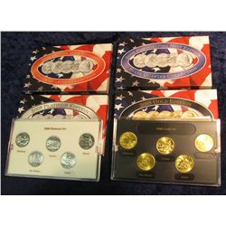 922. 2008 Philadelphia, Denver. Gold & Platinum State Hood Quarter Sets. In Display Cases.