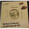 Image 1 : 202. 1941 P Mercury Dime. Brilliant MS 64.