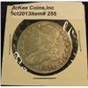 Image 1 : 255. 1824 Capped Bust Half Dollar. VF 20. Redbook value $130.00.