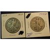 Image 1 : 261. 1917 P VG & 18 D G-4 Walking Liberty Half Dollars. Redbook value $30.00.