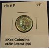 Image 1 : 296. 1918 P Mercury Dime. VF 20.