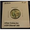 Image 1 : 300. 1919 D Mercury Dime. F-VF.