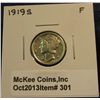 Image 1 : 301. 1919 S Mercury Dime. F-12.