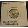 Image 1 : 316. 1926 S Mercury Dime. F-VF.