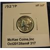 Image 1 : 317. 1927 P Mercury Dime. VF-EF.