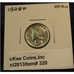 320. 1928 P Mercury Dime. EF-AU.