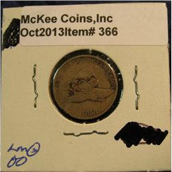 366. 1858 LL U.S. Flying Eagle Cent. F-12