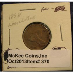 370. 1858 LL U.S. Flying Eagle Cent. F-12