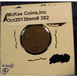 382. 1864 L Indian Head Cent. Nice clear L. VF-EF. Redbook value in EF is $280.00.