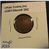Image 1 : 392. 1866 Indian Head Cent. G-4. Bend. Redbook value $50.00.